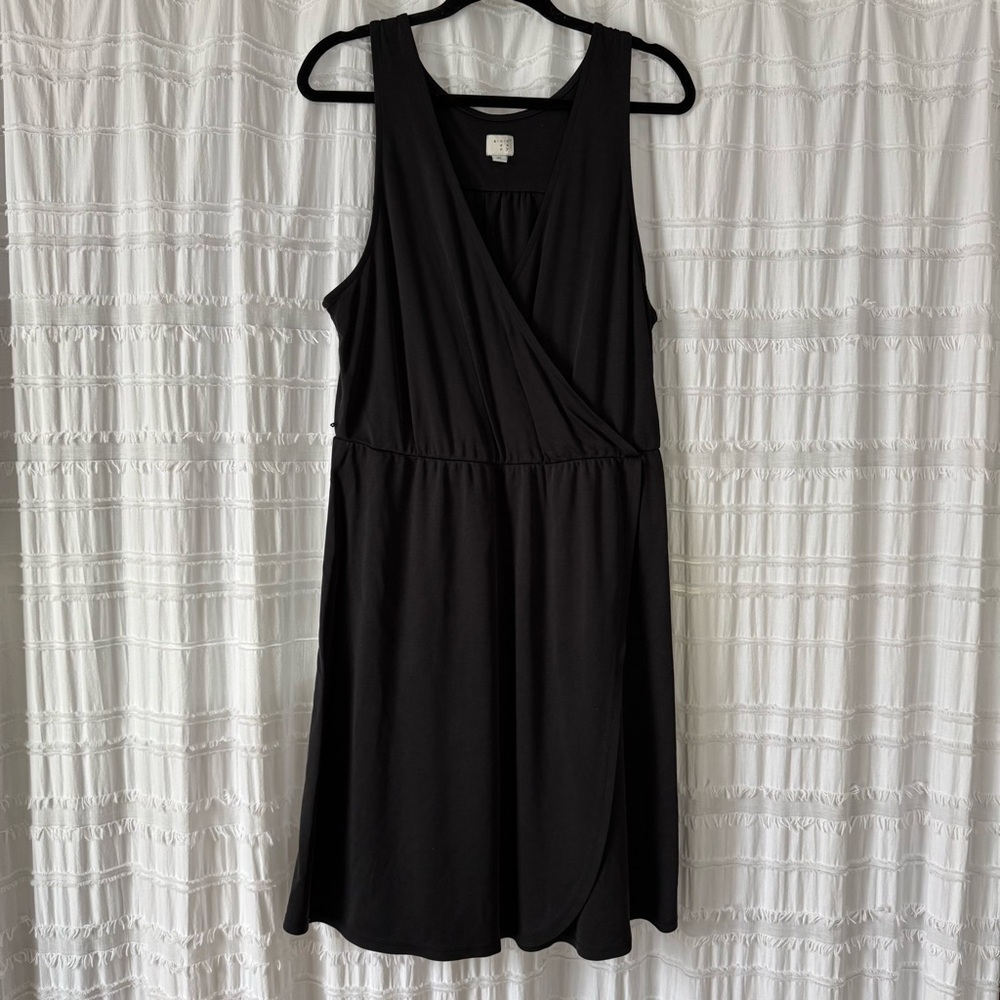 Wrap Style Black Dress